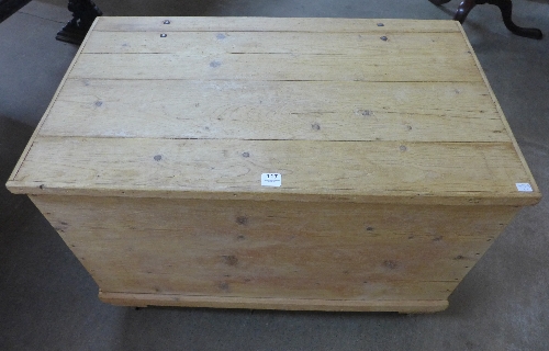 A pine blanket chest