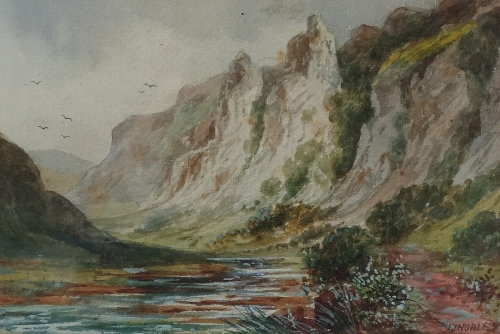 John Thorley, pair of river landscapes, watercolour, - Image 2 of 2