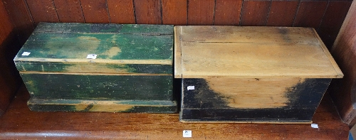 Two pine boxes