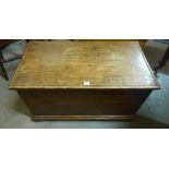 A Victorian elm blanket chest