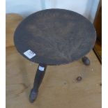 A Victorian Scottish pokerwork stool