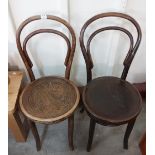 A pair of bentwood chairs