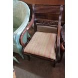 A Regency mahogany armchair