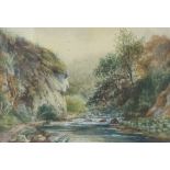 John Thorley, pair of river landscapes, watercolour,
