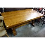 An oak refectory table