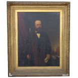 Frederick Warsop, portrait of a gentleman, dated 1873, oil on canvas,