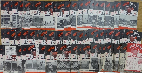 A collection of seventy-six Manchester United home football programme; 1949-50 number 1 v Bolton,