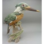 A Goebel figure of a kingfisher, signed G. Bochmann, height 24.