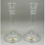 A pair of Italian, Capri crystal candlesticks,