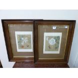 A pair of 20th Century Chinese paintings on silk,