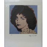 Andy Warhol (1928 - 1987), portrait of a woman, limited edition lithograph, numbered 513/2400,