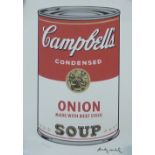 Andy Warhol (1928 - 1987), Campbell's Onion Soup, limited edition lithograph, numbered 921/3000,