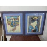 A pair of 20th Century Japanese prints,