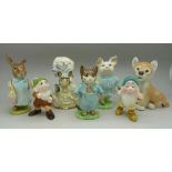 Four Beswick Beatrix Potter figures, Tom Kitten, Lady Mouse,