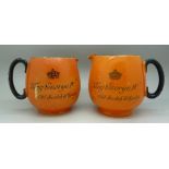 A pair of Shelley King George IV Old Scotch Whisky advertising jugs