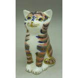 A Royal Crown Derby kitten paperweight,