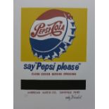 Andy Warhol (1928 - 1987), Pepsi Cola, limited edition lithograph, numbered 3058/5000,