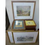 Two horse racing prints,