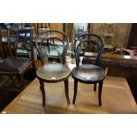A pair of children's bentwood chairs