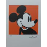 Andy Warhol (1928 - 1987), Mickey Mouse, limited edition lithograph, numbered 2712/5000,