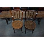 A pair of bentwood chairs