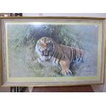 A David Shepherd print of a tiger, 802 of 850, signed in pencil in the margin,