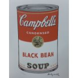 Andy Warhol (1928 - 1987), Campbell's Black Bean Soup, limited edition lithograph,