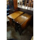 Two oak gateleg tables