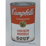 Andy Warhol (1928 - 1987), Campbell's Chicken Noodle Soup, limited edition lithograph,