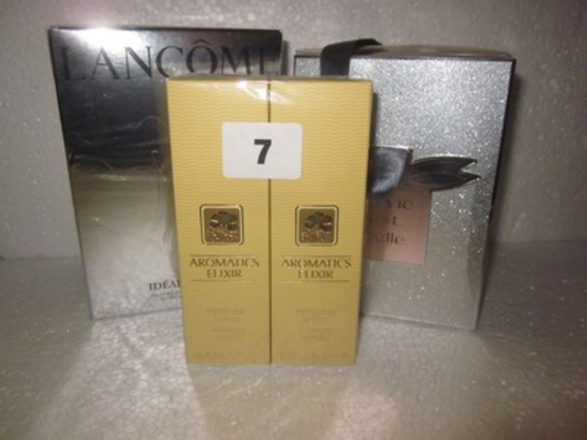*A twin pack of Clinique Aromatics Elixir (25ml), Lancome La Vie est Belle eau de parfum (50ml)