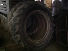 Stocks Twin Wheels 16.9 x 38 Continental Tyres. Location Horncastle, Lincolnshire