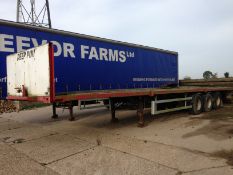 1999 Crane Fruehauf 13.6m Tri-axle Articulated Lorry Trailer. Location Great Yarmouth, Norfolk