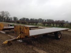 Gull Flat bed 20ft bale/pallet trailer, Year:1985