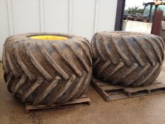 66 x 43 R25 Terra tyres and centres to fit Chaffer/McCormick