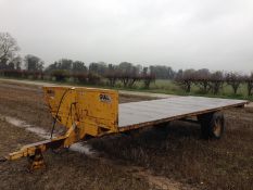 Gull 20ft Flat bed bale/pallet trailer, Year: 1985