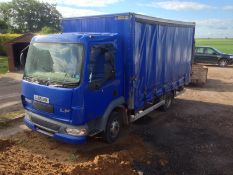 2005 DAF 45.150 7.5t Lorry. Location Long Sutton, Lincolnshire.