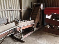 Langco rubber belted feed elevator c/w jumping hopper Location Sutton Bridge, Lincolnshire