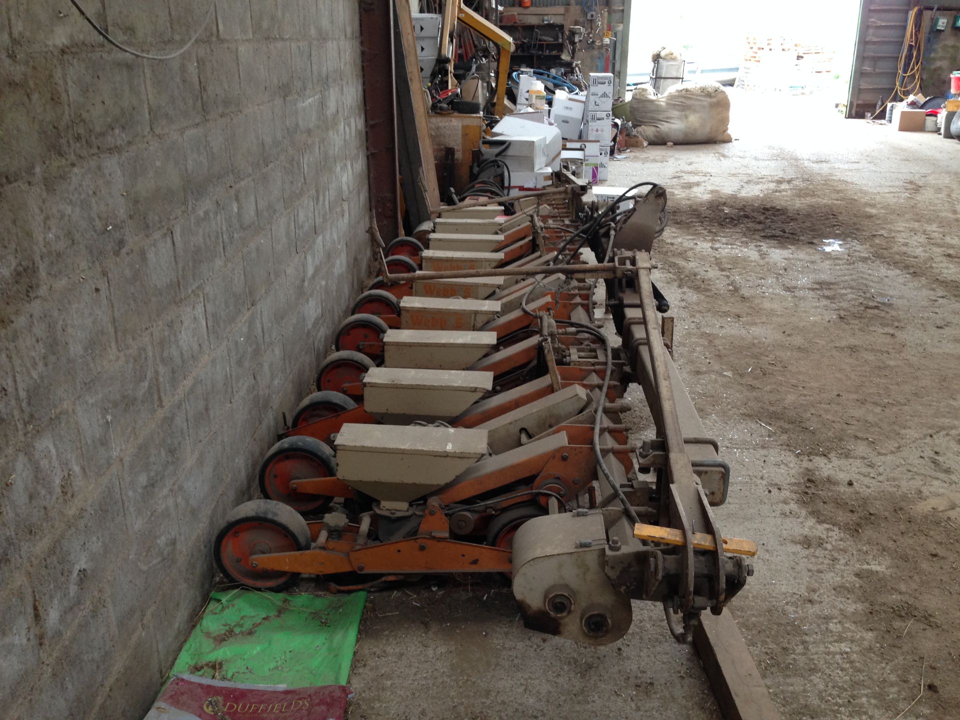 Webb 5 Hydraulic Folding 9 Row Beet Drill - Location Holt, Norfolk