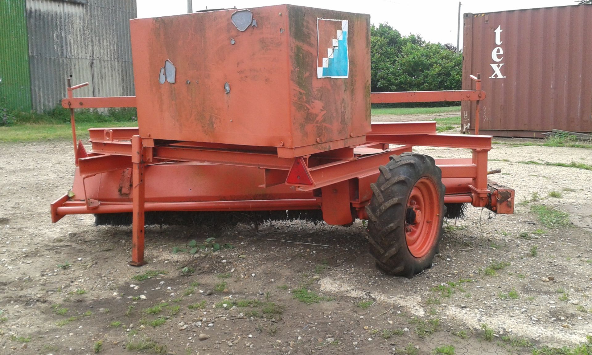 Towed Road Brush, Land Wheel Drive c/w dust suppression water tank - Location - Waterbeach, Cambs - Image 2 of 2