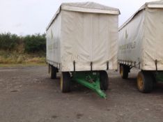A pair of 2010 VHS 20ft long 2 axle turntable curtainsided trailers. Location Boston, Lincolnshire