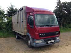 DAF LF 45.150 Livestock Lorry, Reg YL02 FF2 - Location - Dereham, Norfolk