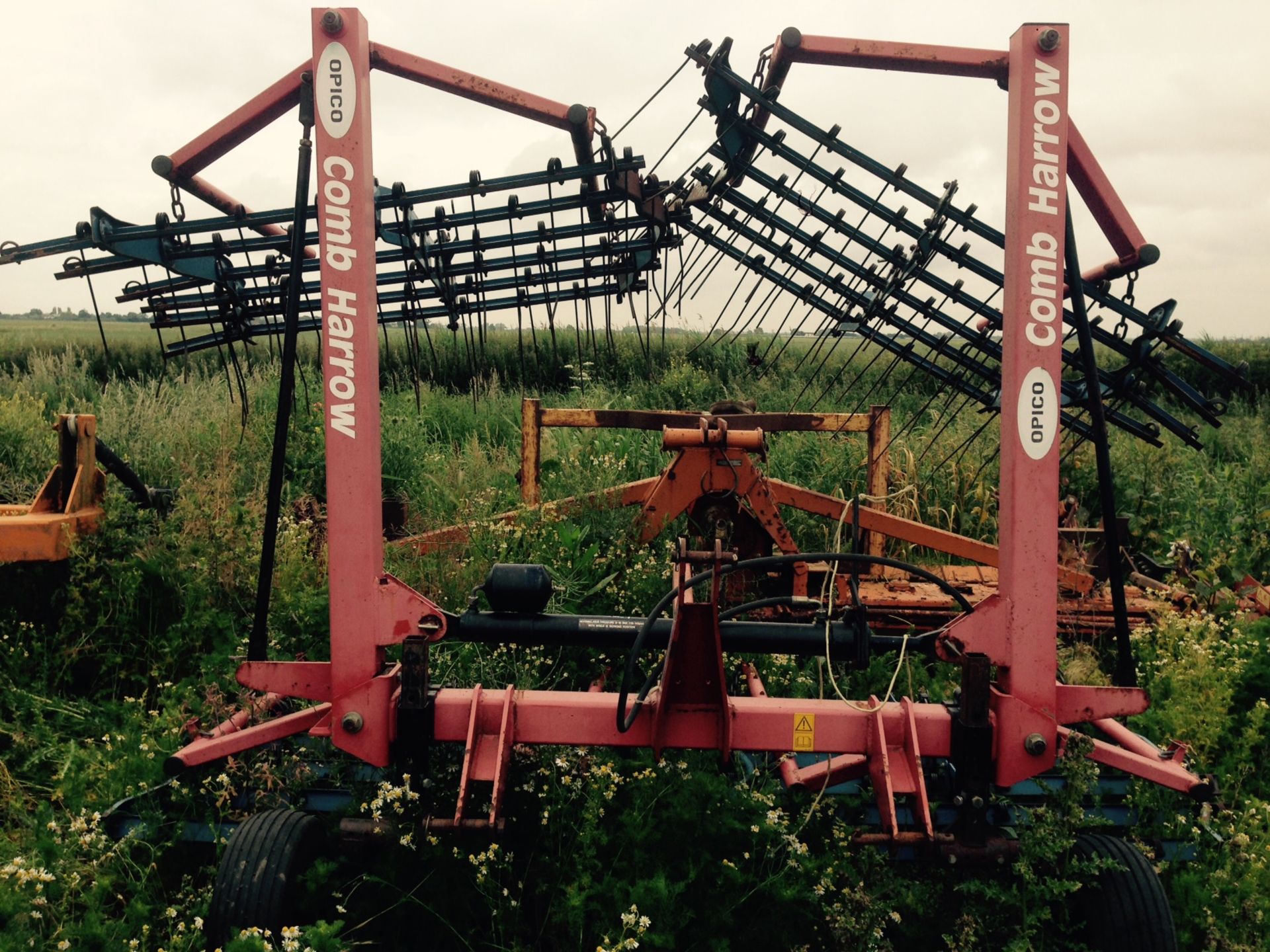 Opico Hatzenbichler 6.5m Comb Harrow with contour flexi. Location Bourne, Lincolnshire