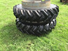 Dual Wheels and Tyres, with 6 clamps. Location: Reading, Berkshire. No VAT.