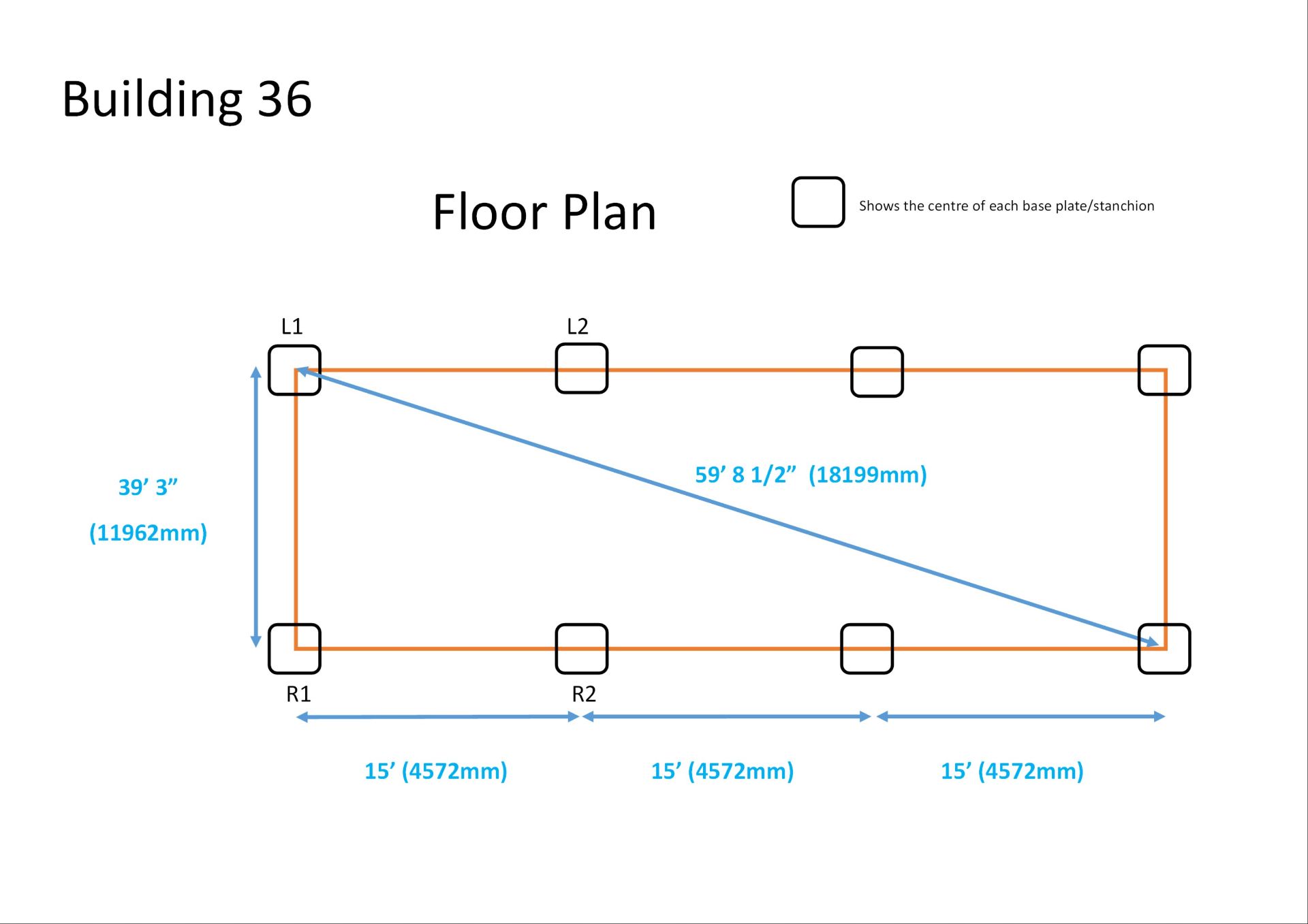 Steel framed building 45ft long x 40 ft wide x 13.5 ft @ eaves 12 .5 deg roof pitch - Image 13 of 13