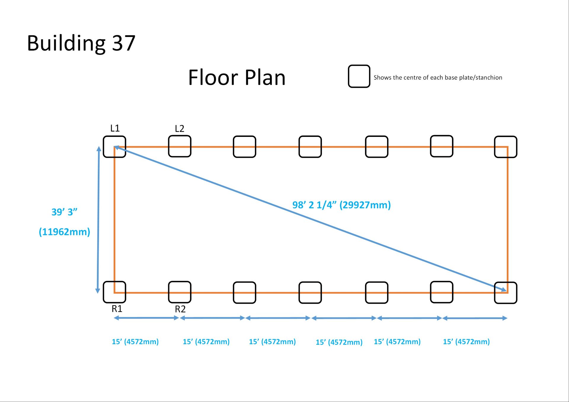 Steel framed building 90ft long x 40 ft wide x 16 ft @ eaves 12 .5 deg roof pitch - Image 11 of 11