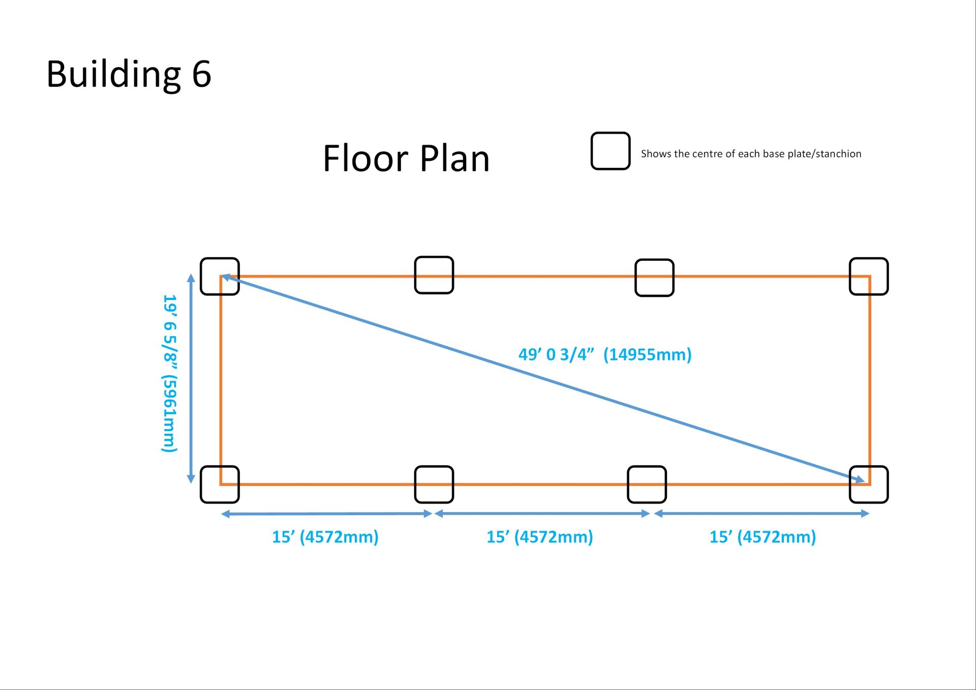 Steel framed building 45ft long x 20ft wide x 10ft @eaves - Image 8 of 8