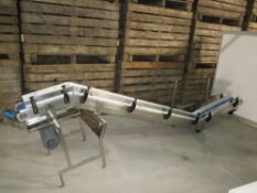 Swan neck stainless steel conveyor belt width 15cm (6"), length 3.65m (144")