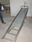 Incline Roller Table, width 50cm (20") length 2.9m (114")