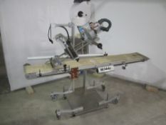HERMA Labelling Machine, Labelling System Type 452, No. 452/28641, Belt Width 22cm, Length 1.9m