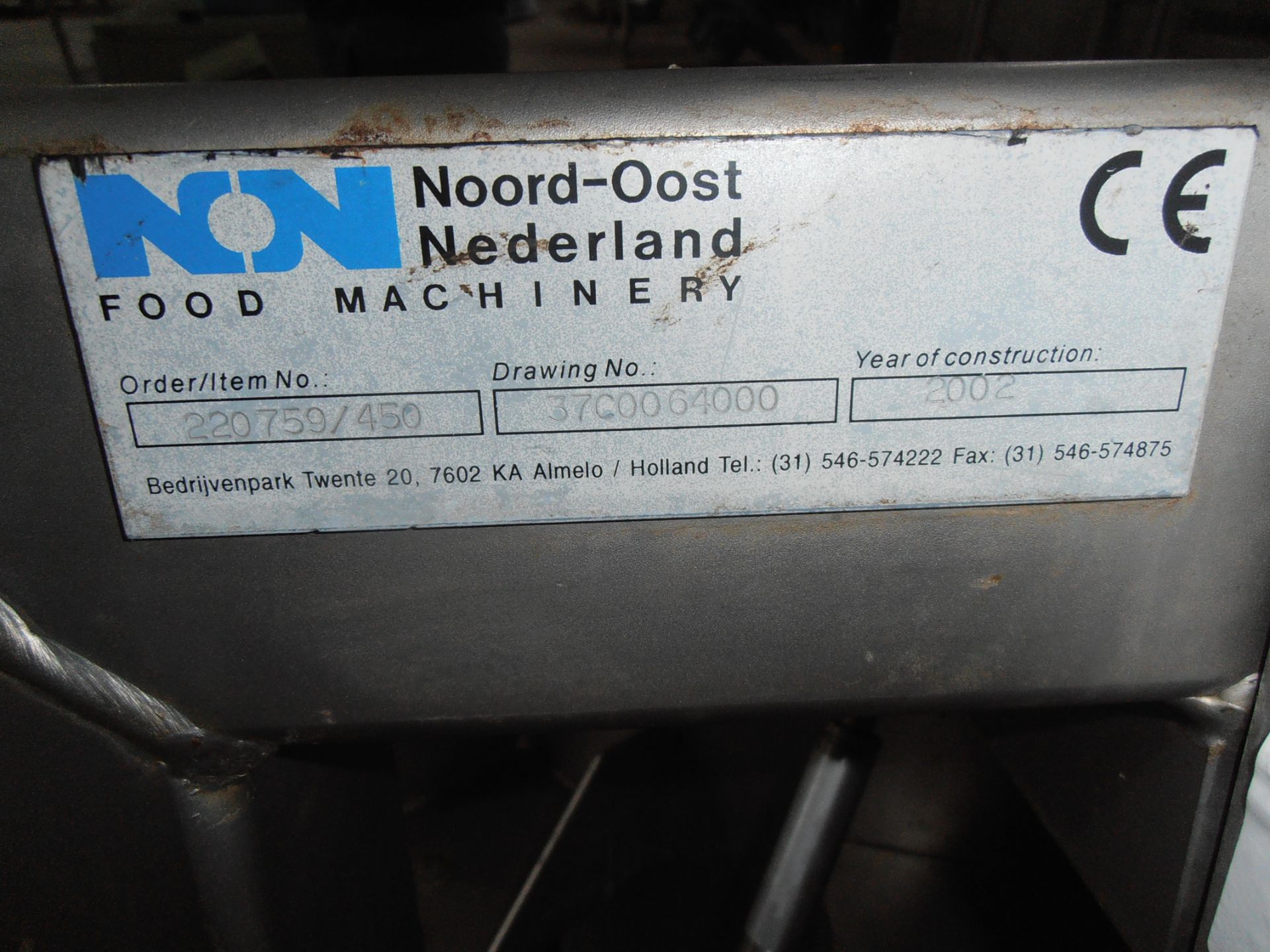 Noord - Oost Nederland Vegetable Spin Drier Serial No: 220759/450, Yr 2002 - Image 4 of 6